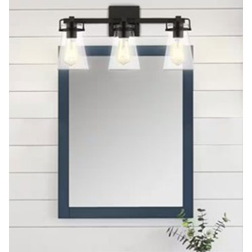 Home Decorators Collection Stonedale 20-inch, 3-light vanity lights in black. Boise 23: Guest Bath Fixtures & Finishes